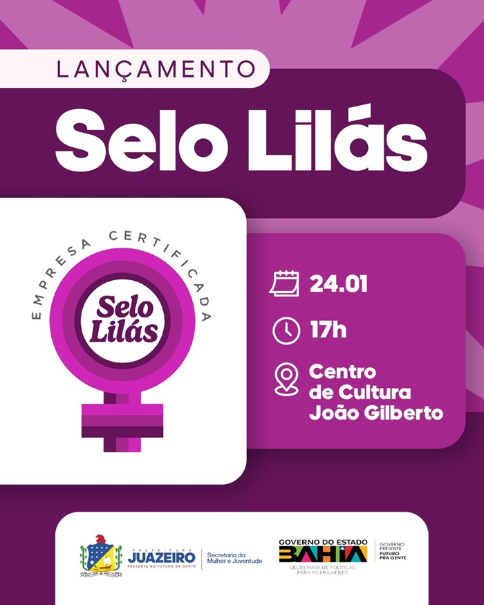 Selo Lilás: política de igualdade de gênero será lançada na sexta-feira (24) em Juazeiro