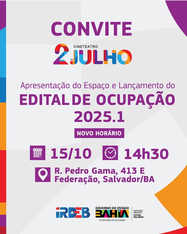 Lançamento de edital de ocupação de Pauta e Cineteatro acontece nesta terça-feira (15)