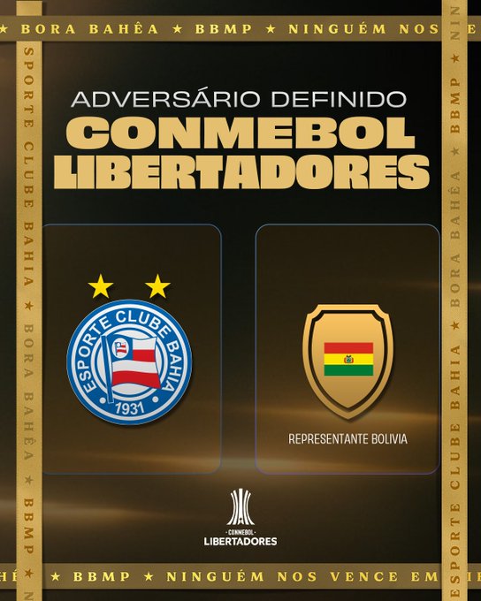 Definidos os adversários do Bahia na Pré-Libertadores