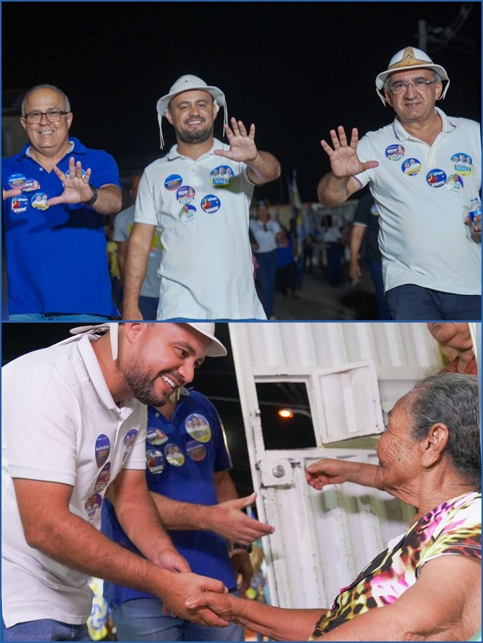 Celso Carvalho chega ao Praia do Rodeadouro e é recebido com festa e com o movimento vira voto, diz assessoria