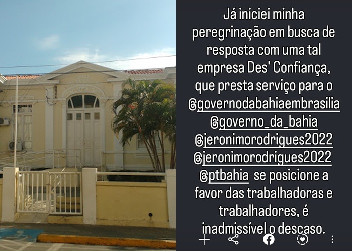Funcionária reclama atraso salarial por parte de terceirizada do Estado da Bahia em Juazeiro