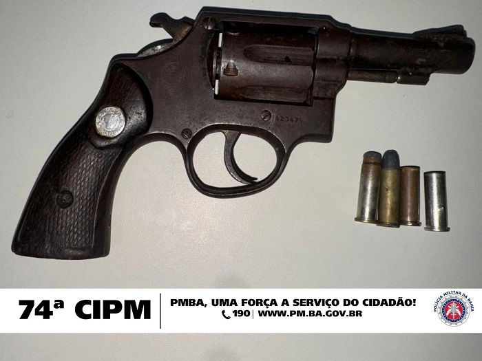 Polícia Militar da bahia, por meio da 74ª CIPM/RURAL, APREENDE ARMA DE FOGO