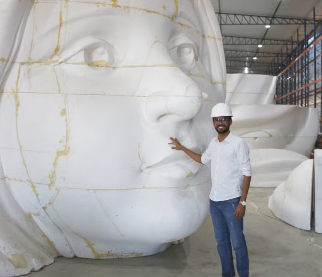 Artista plástico de Petrolina está construindo a maior escultura do Brasil