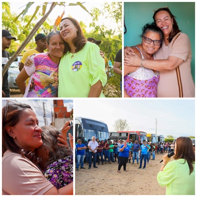 Suzana é recebida com entusiasmo pelos moradores do João Paulo II e da empresa Special Fruit, afirma assessoria