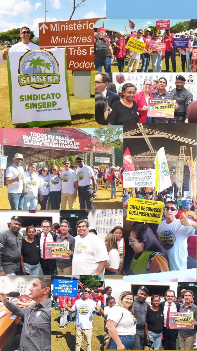 SINSERP em Brasília participa de Movimento Nacional pela luta dos profissionais da educação 