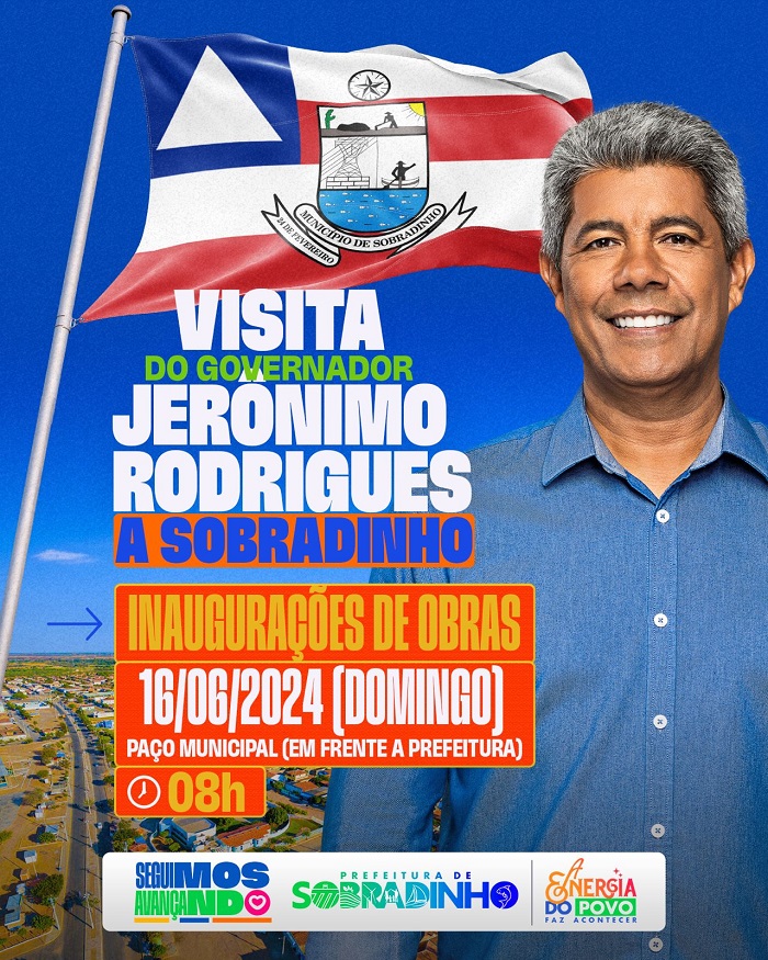 Sobradinho recebe o Governador Jerônimo Rodrigues para entrega de obras neste domingo (16)