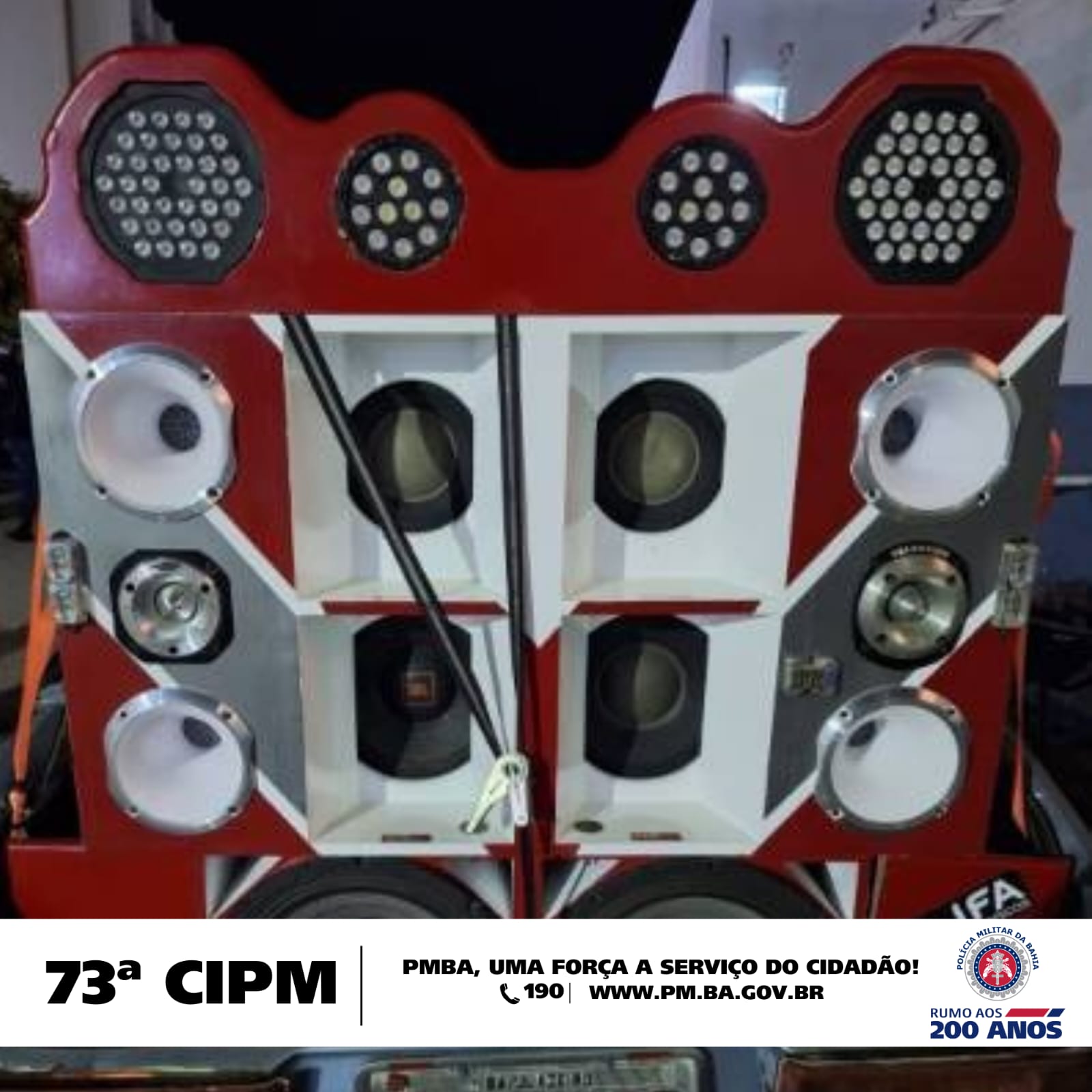 73ª CIPM APREENDE SOM AUTOMOTIVO EM JUAZEIRO-BA
