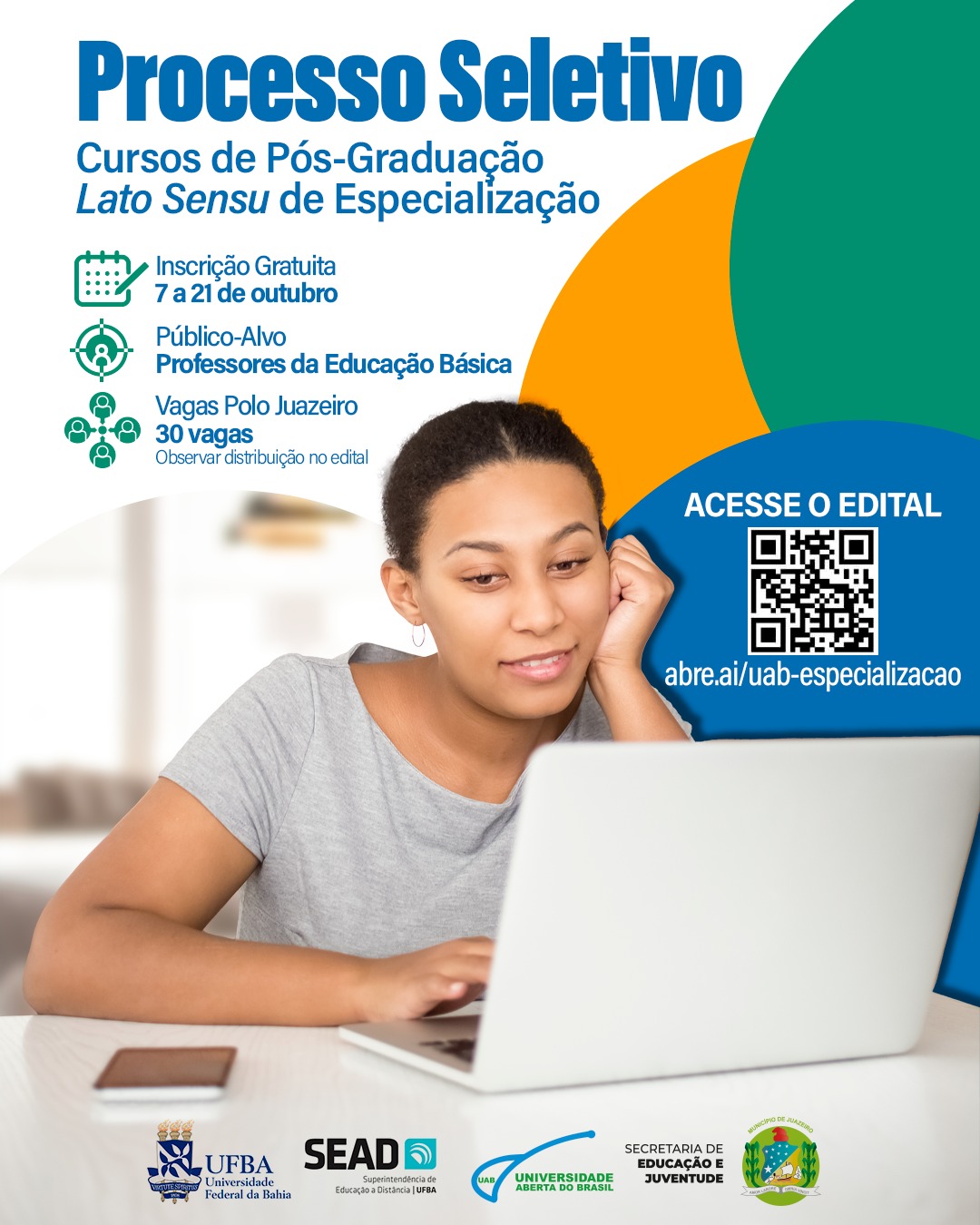 Polo UAB de Juazeiro abre inscrições para cursos de Pós-graduação EaD na UFBA