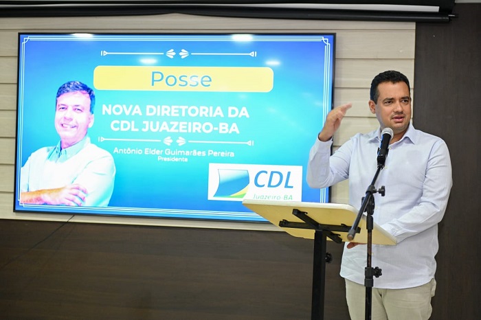 Na cerimônia de posse da nova Diretoria da CDL, prefeito Andrei reforça a importância do comércio para o fortalecimento da economia em Juazeiro