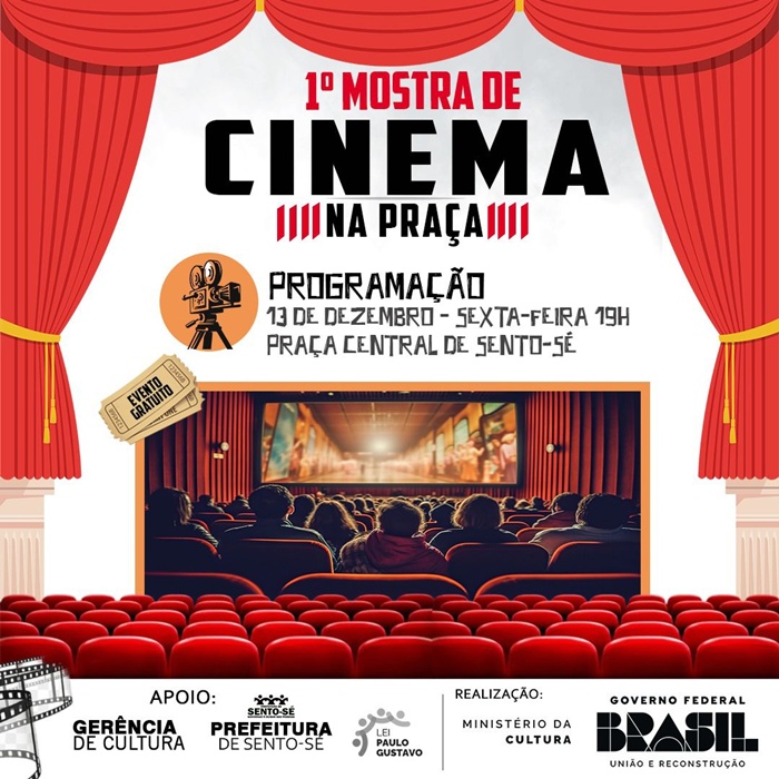 Sento-Sé recebe 1ª Mostra de Cinema na Praça nesta sexta-feira (13)