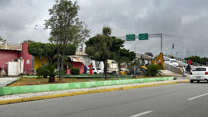 Juazeiro: máquinas pesadas já estão na subida da ponte Presidente Dutra para iniciar nova etapa das obras Travessia Urbana