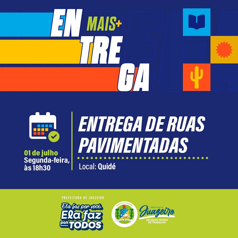 Prefeitura de Juazeiro vai entregar 10 vias pavimentadas no bairro Quidé nesta segunda-feira (1º)