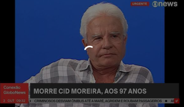 Morre o jornalista Cid Moreira, um dos rostos mais icônicos da televisão brasileira, aos 97 anos