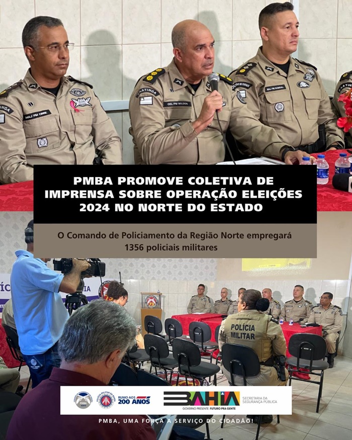 Juazeiro: Comando de Policiamento da Região Norte realiza coletiva de imprensa sobre a Operação Eleições 2024