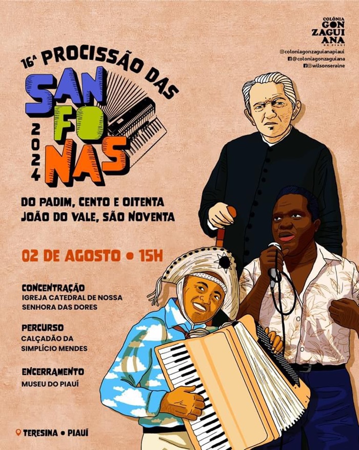 Procissão das Sanfonas celebra 35 anos de saudades de Luiz Gonzaga, 180 anos de Padre Cícero e os 90 anos de João do Vale