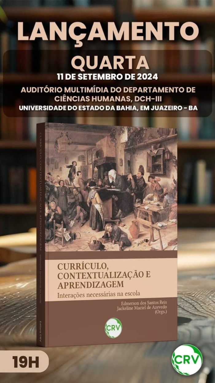 Livro - Currículo, Contextualização e Aprendizagem será lançado nesta quarta-feira (11)