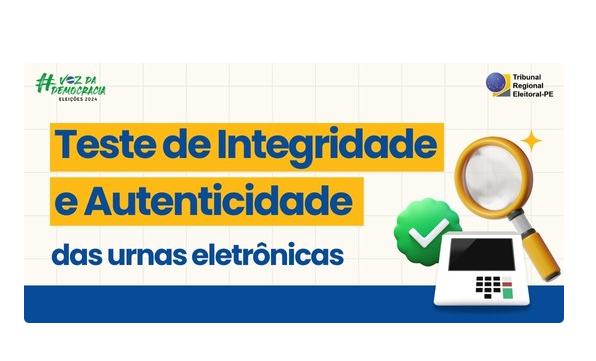 TRE-PE realizará testes de Integridade e Autenticidade das urnas eletrônicas