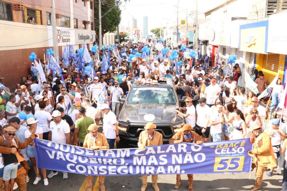 Isaac comemora Arrastão do vaqueiro "chapa Celso e Anselmo vem crescendo", diz assessoria