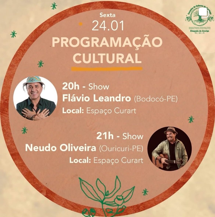  IX Encontro de Saberes da Caatinga terá participação dos cantores Flávio Leandro e Neudo Oliveira