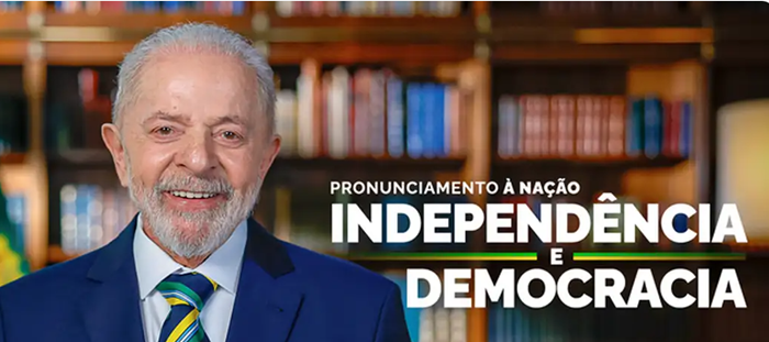 Lula exalta democracia em pronunciamento da Independência