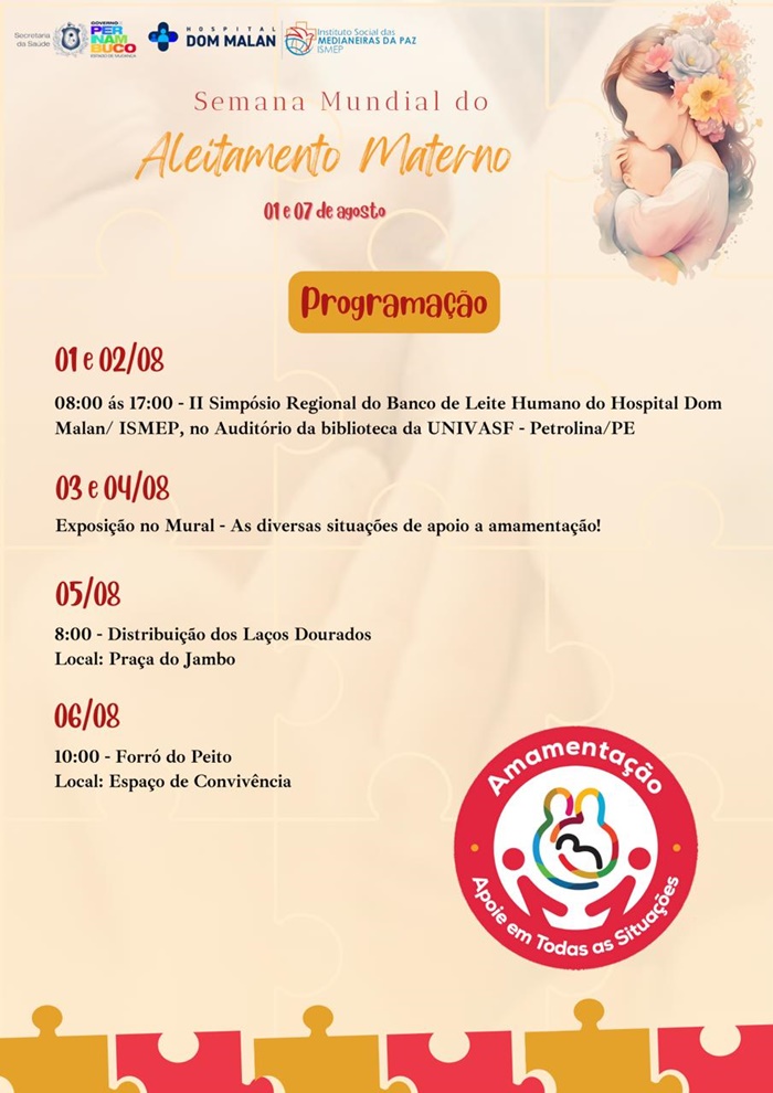 Começa nesta quinta-feira o II Simpósio de Aleitamento Materno do Biama em Petrolina