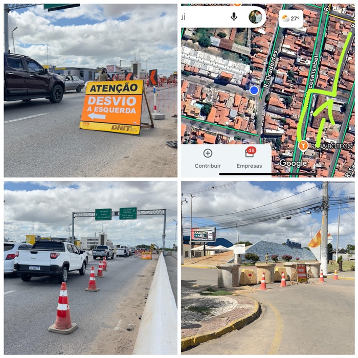 Obras Travessia Urbana: confira o movimento do trânsito neste sábado (25) com a interdição da rampa