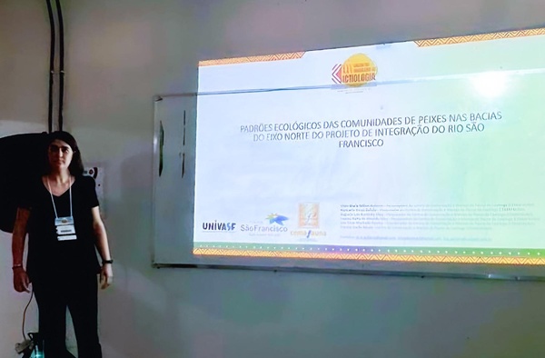 Pesquisadora do Cemafauna apresenta estudo sobre comunidades de peixes no XXV Encontro Brasileiro de Ictiologia