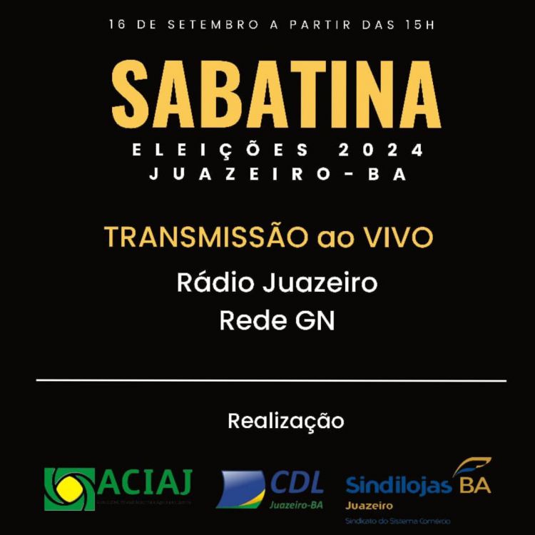 Expectativa: candidatos de Juazeiro participam de Sabatina no dia 16 de setembro