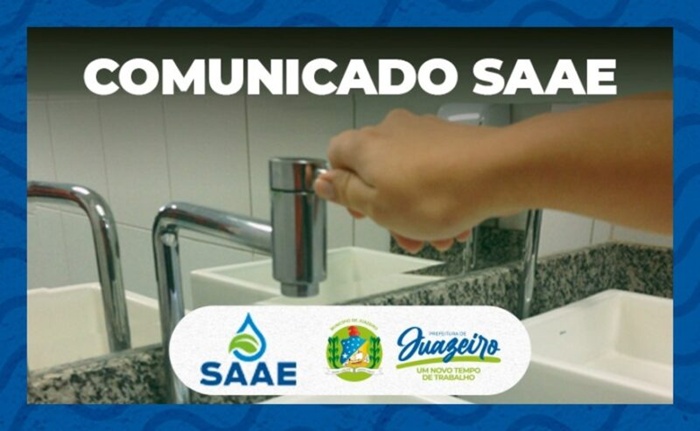 SAAE Juazeiro comunica interrupção no abastecimento de água em bairros devido a reparo emergencial