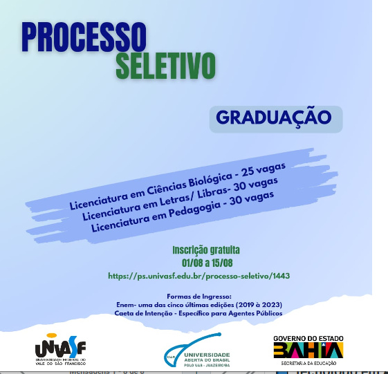 SEaD está com inscrições abertas para processo seletivo de ingresso nos cursos de graduação na modalidade a distância