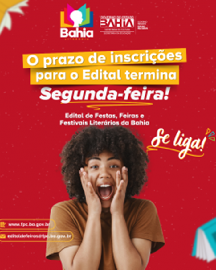 Bahia Literária: inscrições para o edital encerram na segunda-feira (12)