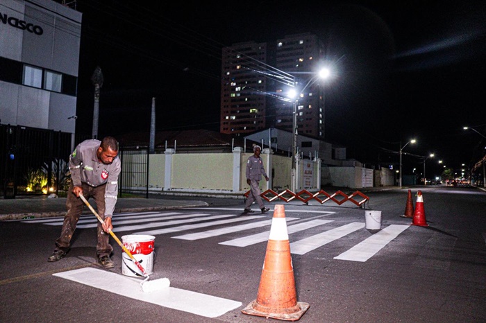 Para garantir ordenamento no trânsito, Prefeitura de Juazeiro promove revitalização da sinalização horizontal em todo município