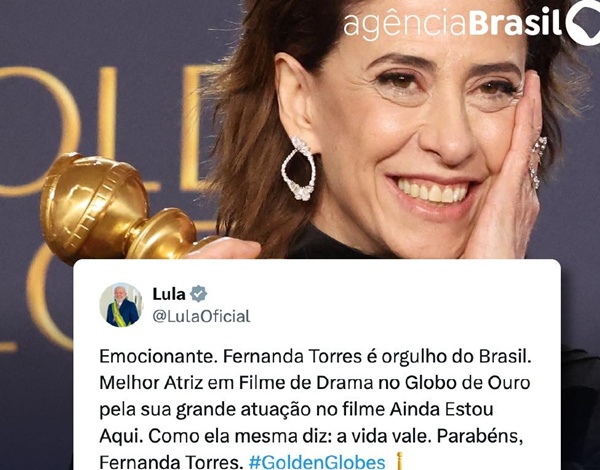 Bancada Feminina no Senado vai conceder Moção de Aplausos a atriz Fernanda Torres