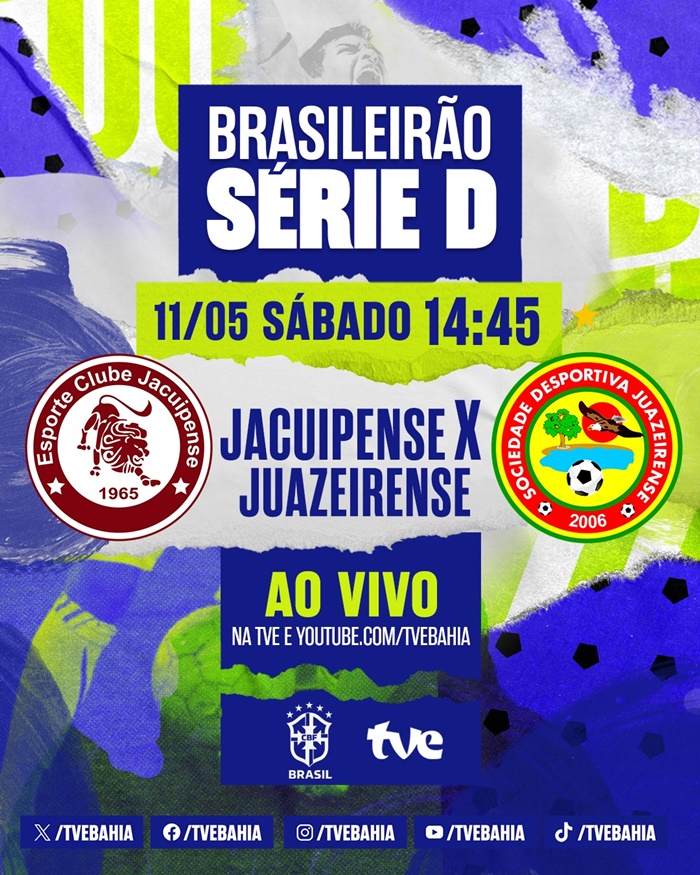 Jacuipense e Juazeirense se enfrentam na terceira rodada da série D neste sábado (11)